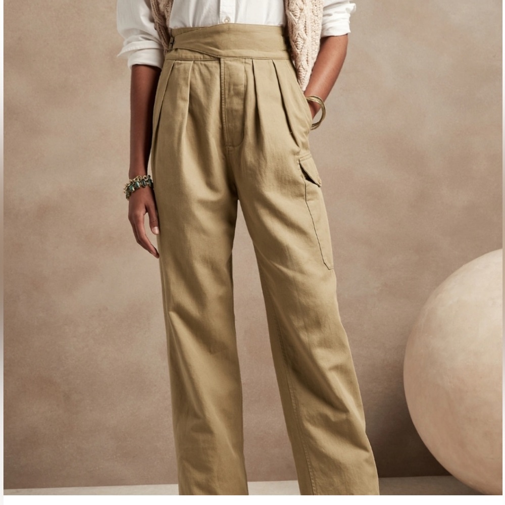 Banana republic heritage button fly cargo pants size 6 new with tag